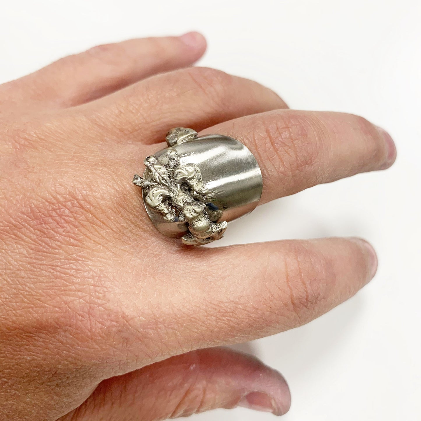 Anello Cucchiaio Giglio da collezione raro gioielli con posate