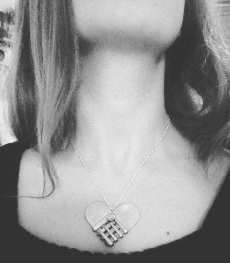 Collana Forchetta Cuore gioielli posate forchetta
