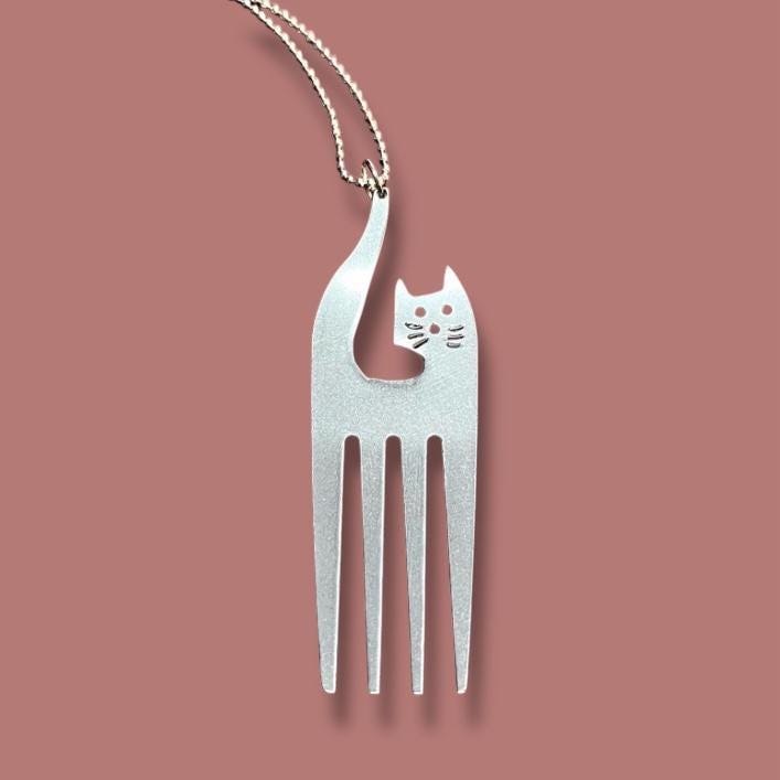 Collana Gatto Acciaio
