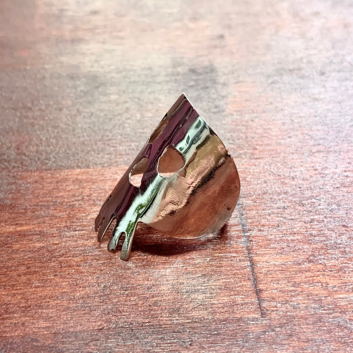 Anello Teschio Cucchiaio Argento 800