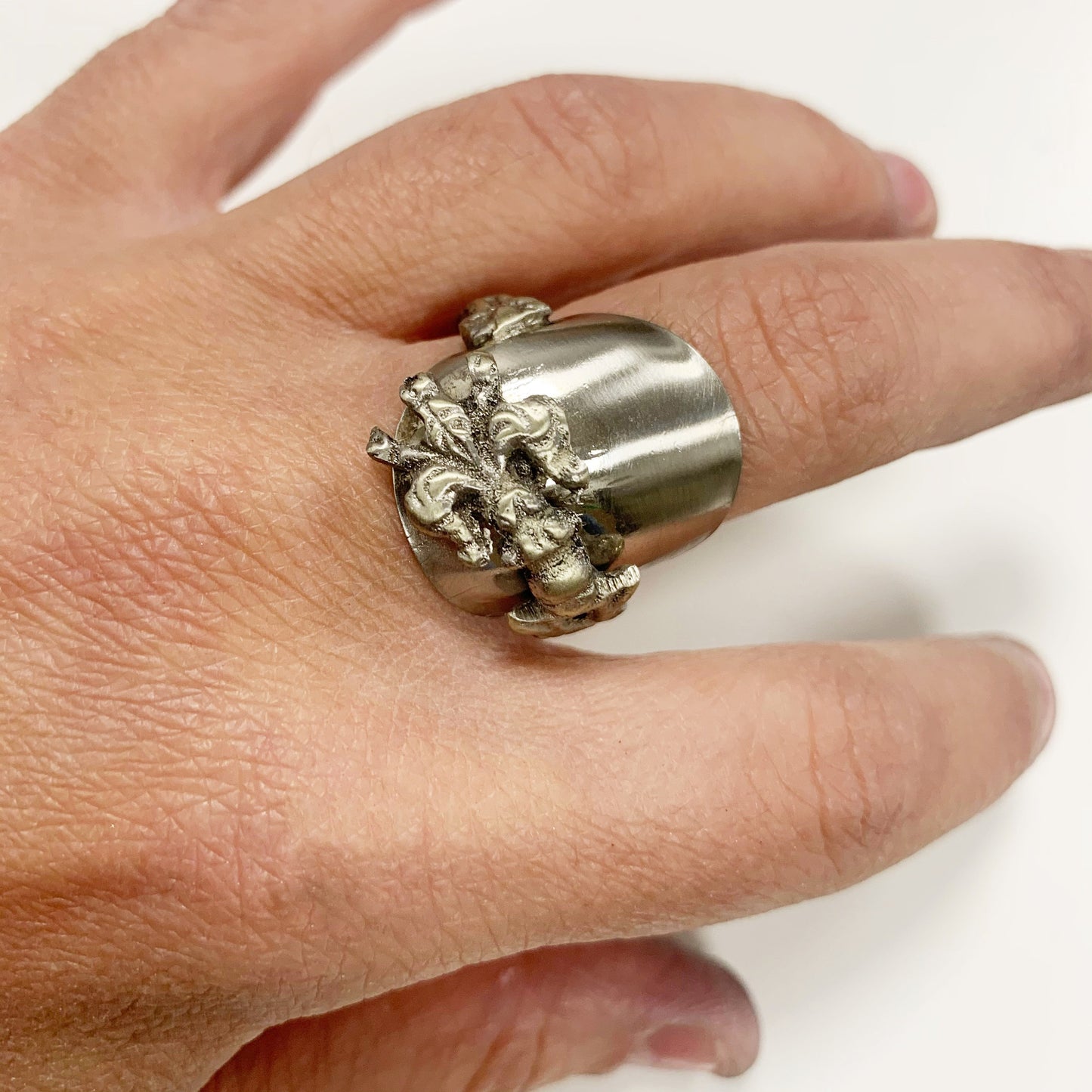 Anello Cucchiaio Giglio da collezione raro gioielli con posate