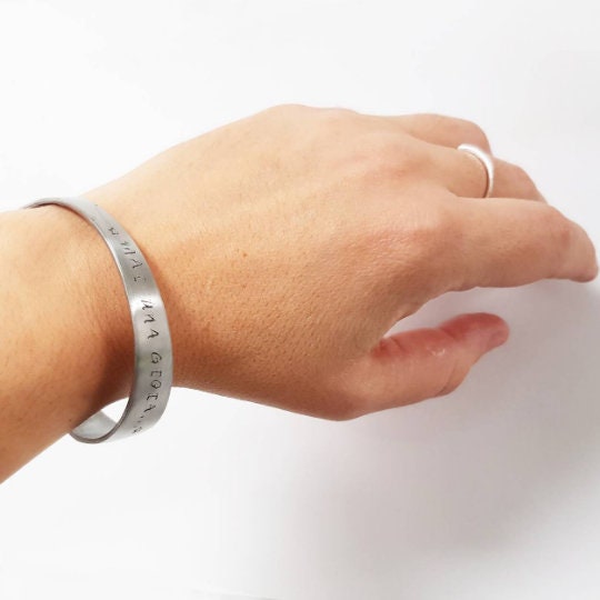 Bracciale forchetta acciaio incisa