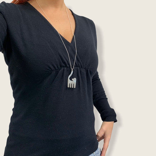 Collana Cane forchetta gioielli con posate