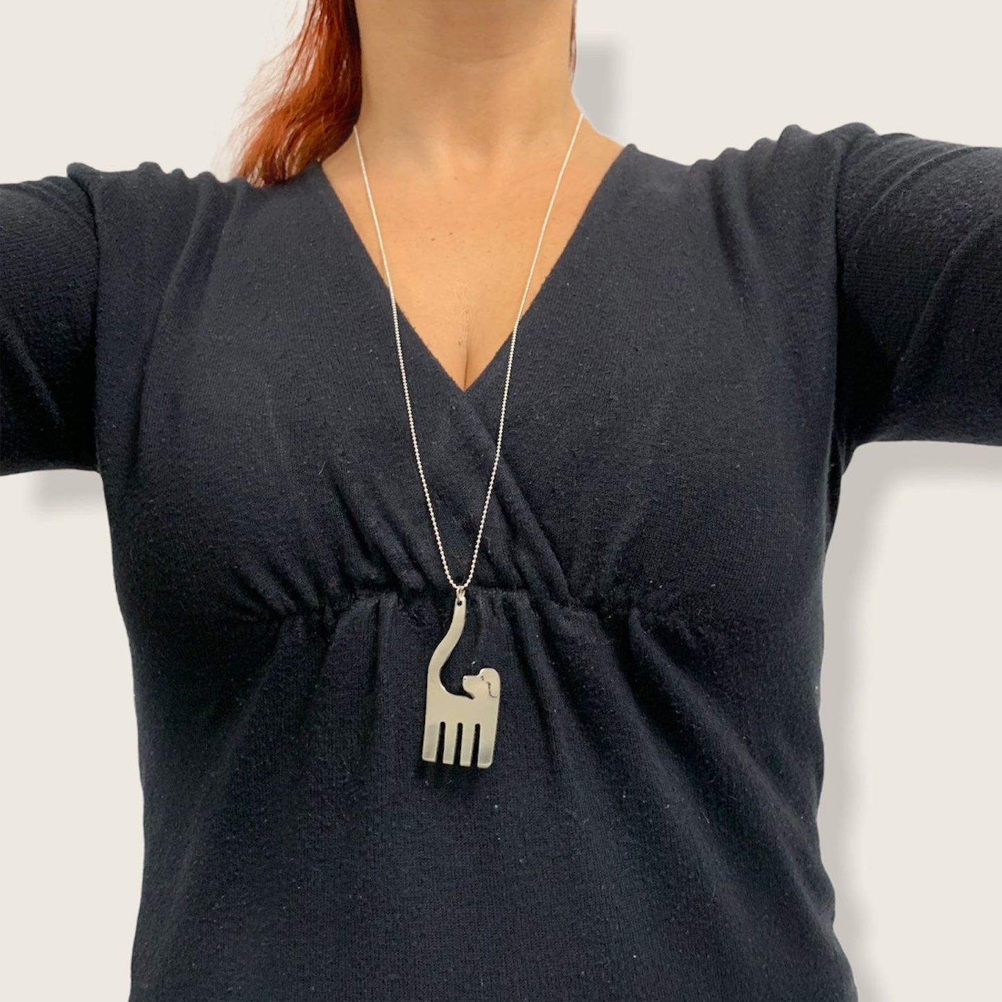 Collana Cane forchetta gioielli con posate