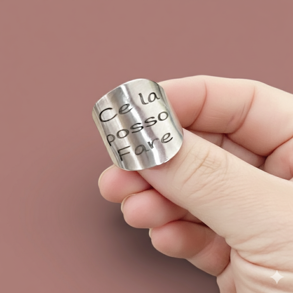 Anello Acciaio “Ce la posso fare”
