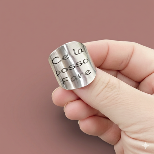 Anello Acciaio “Ce la posso fare”