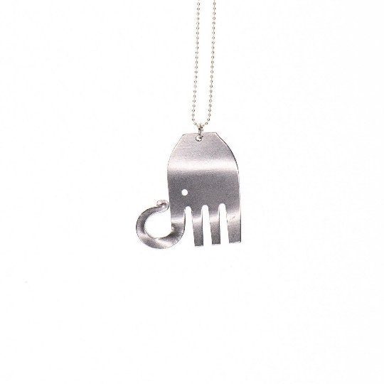 Collana Forchetta Elefante gioielli posate