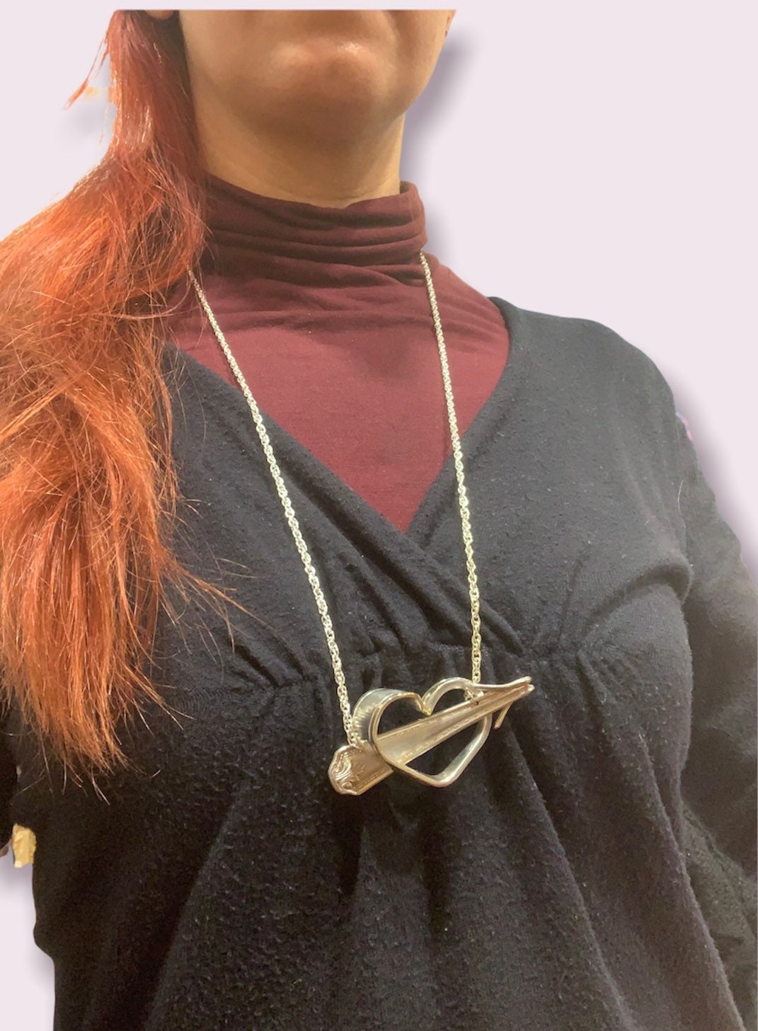 Collana Cuore Cupido posate silverplate
