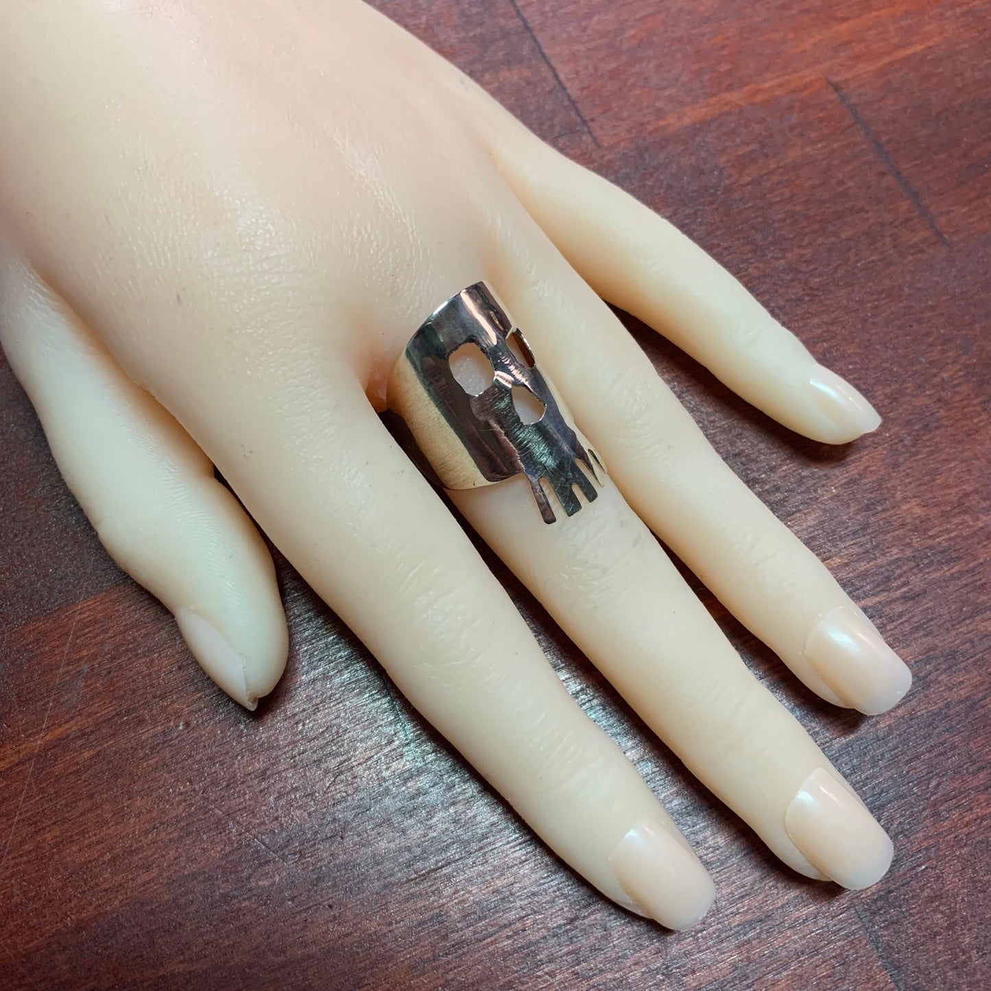 Anello Teschio Cucchiaio Argento 800