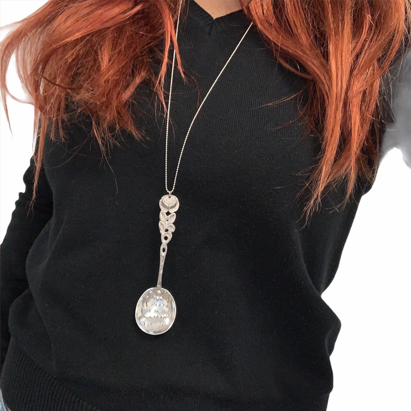 Collana Cucchiaio con Dedica argento posata