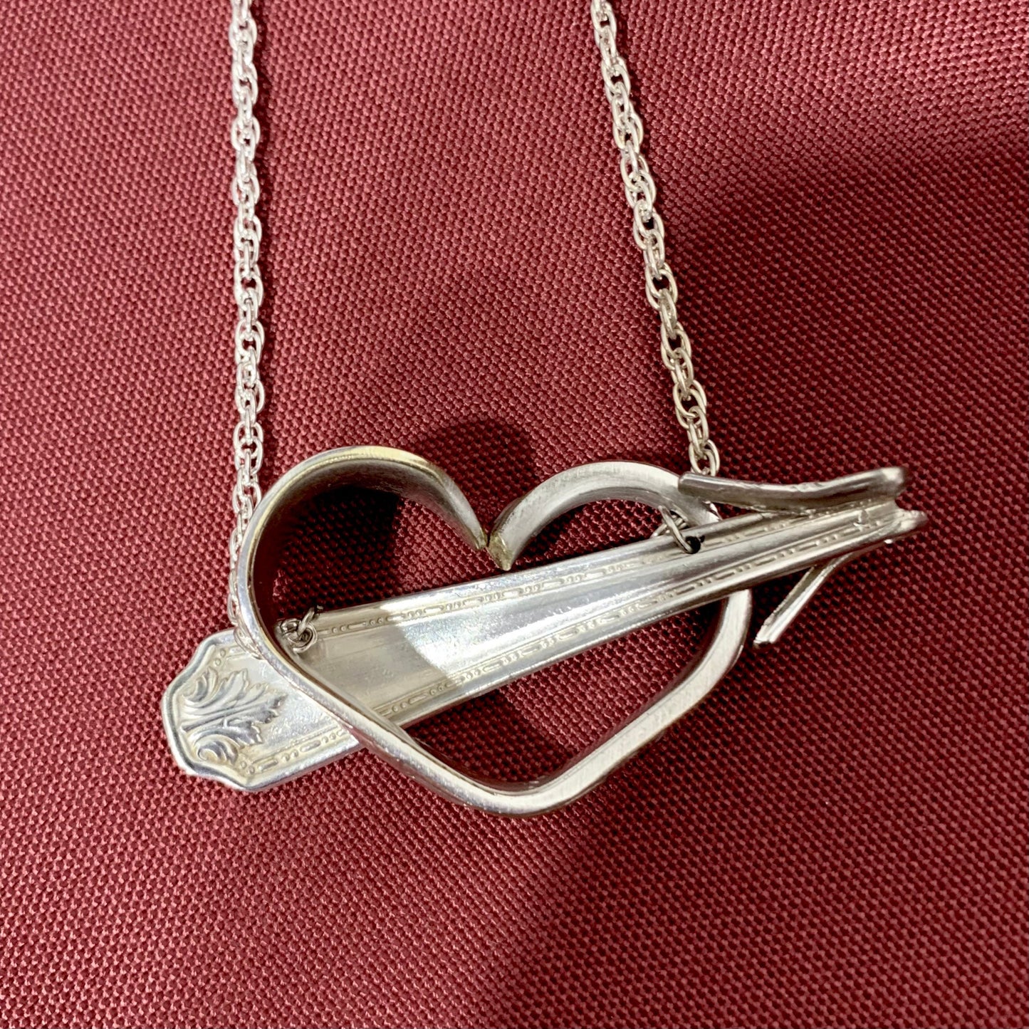 Collana Cuore Cupido posate silverplate