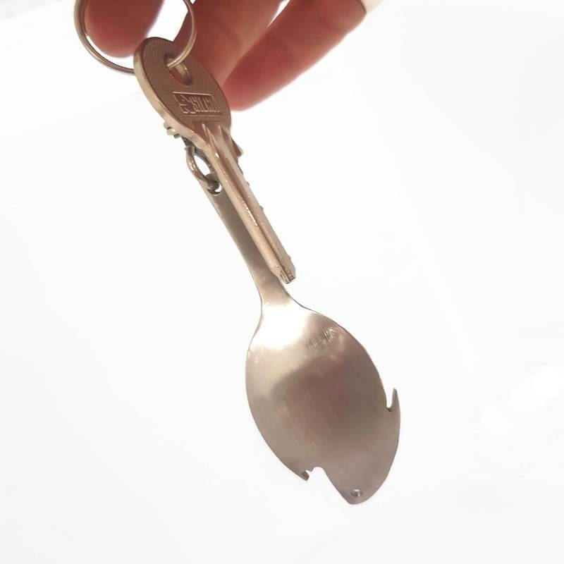 Collana Portachiavi cucchiaio squalo apribottiglie gioielli posate