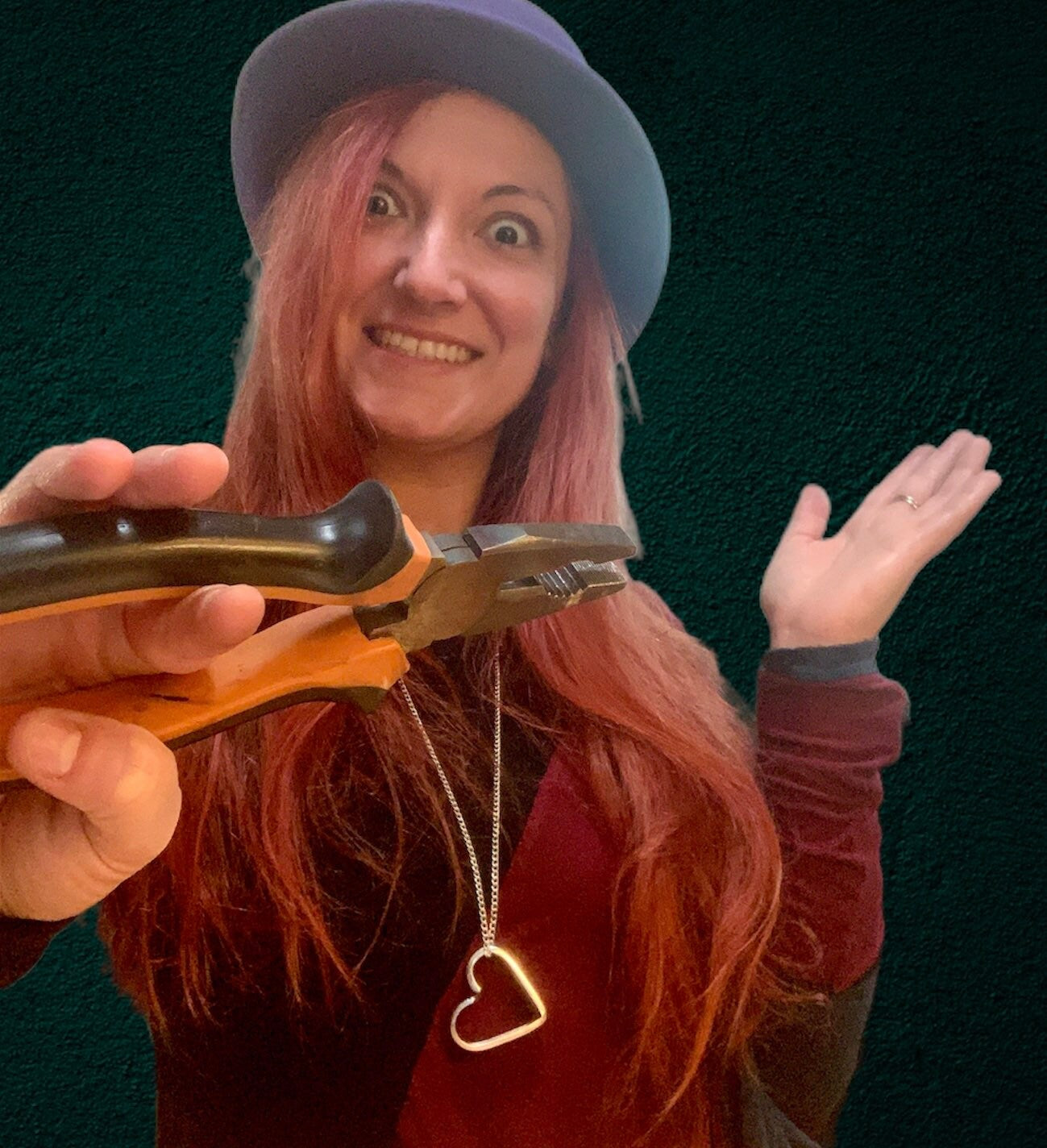 Collana Cuore Posate in Sheffield Inglese