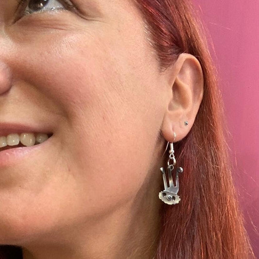 Orecchini Forchetta Bradipo gioielli con posate