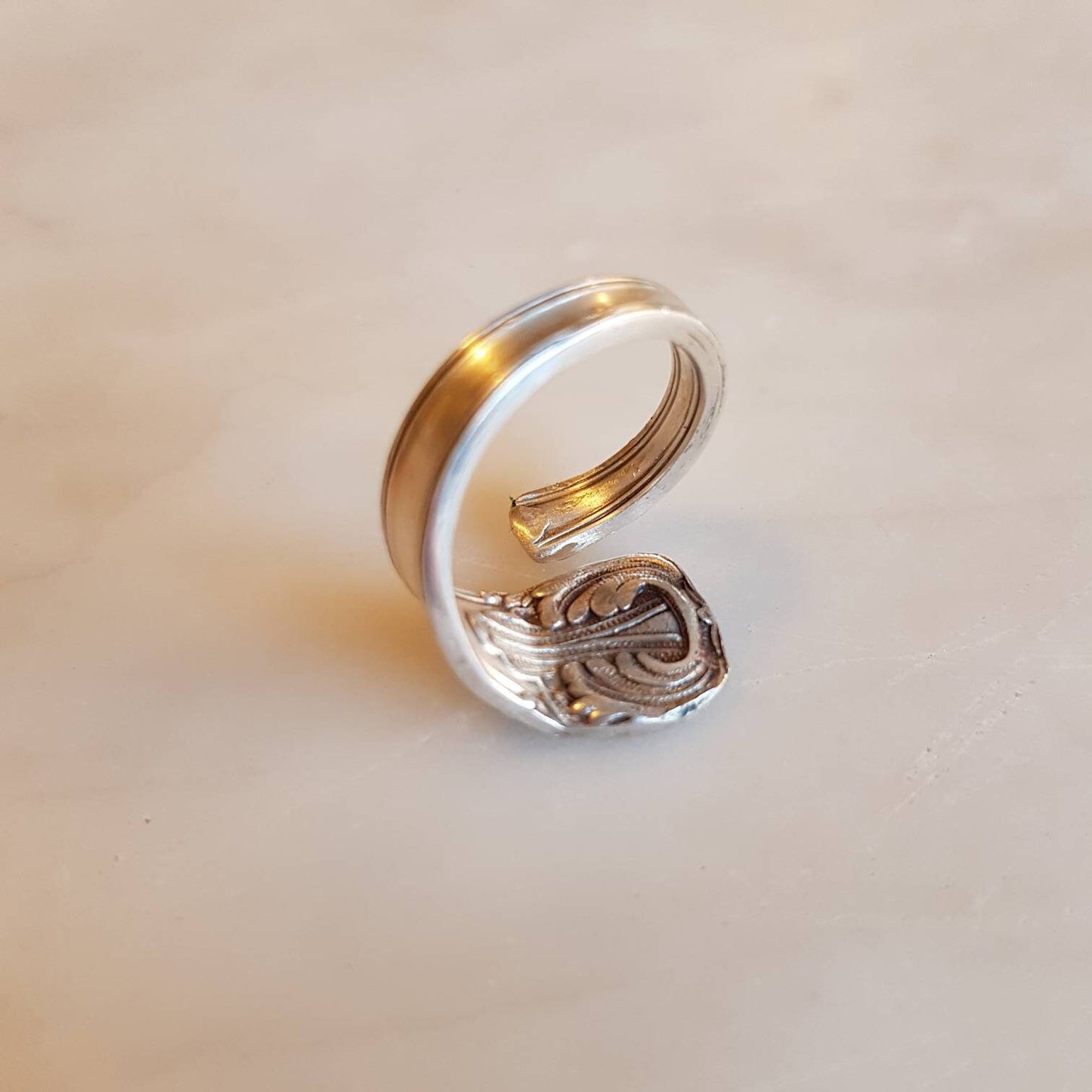 Anello Cucchiaio Argento manico gioielli posate