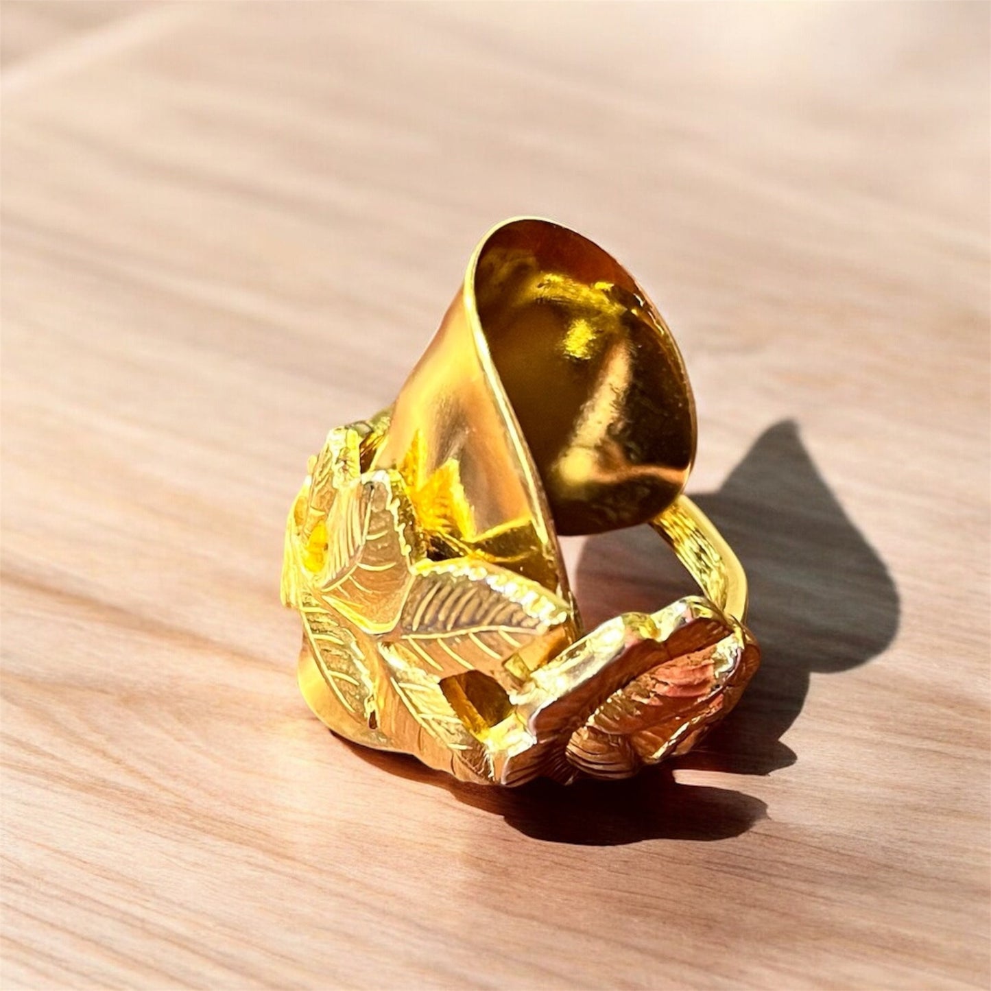 Anello Cucchiaio Placcato Oro 24 Carati