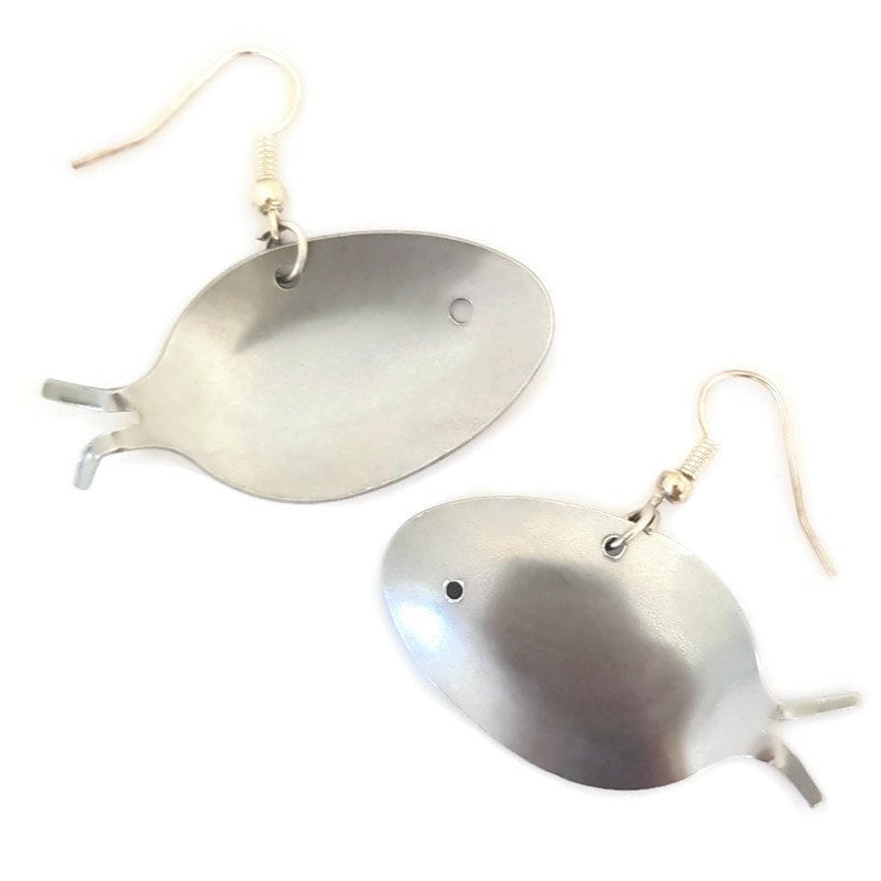 Orecchini Cucchiaio Pesce gioielli con posate