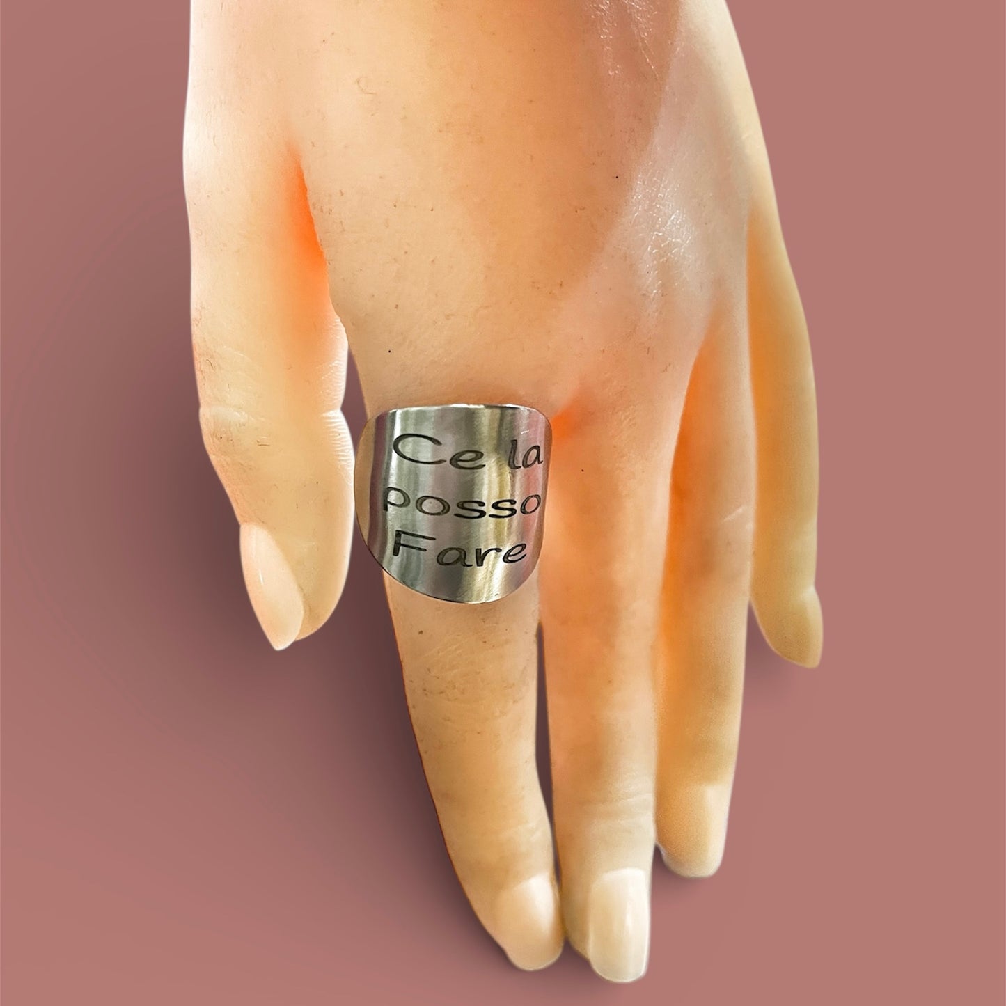 Anello Acciaio “Ce la posso fare”