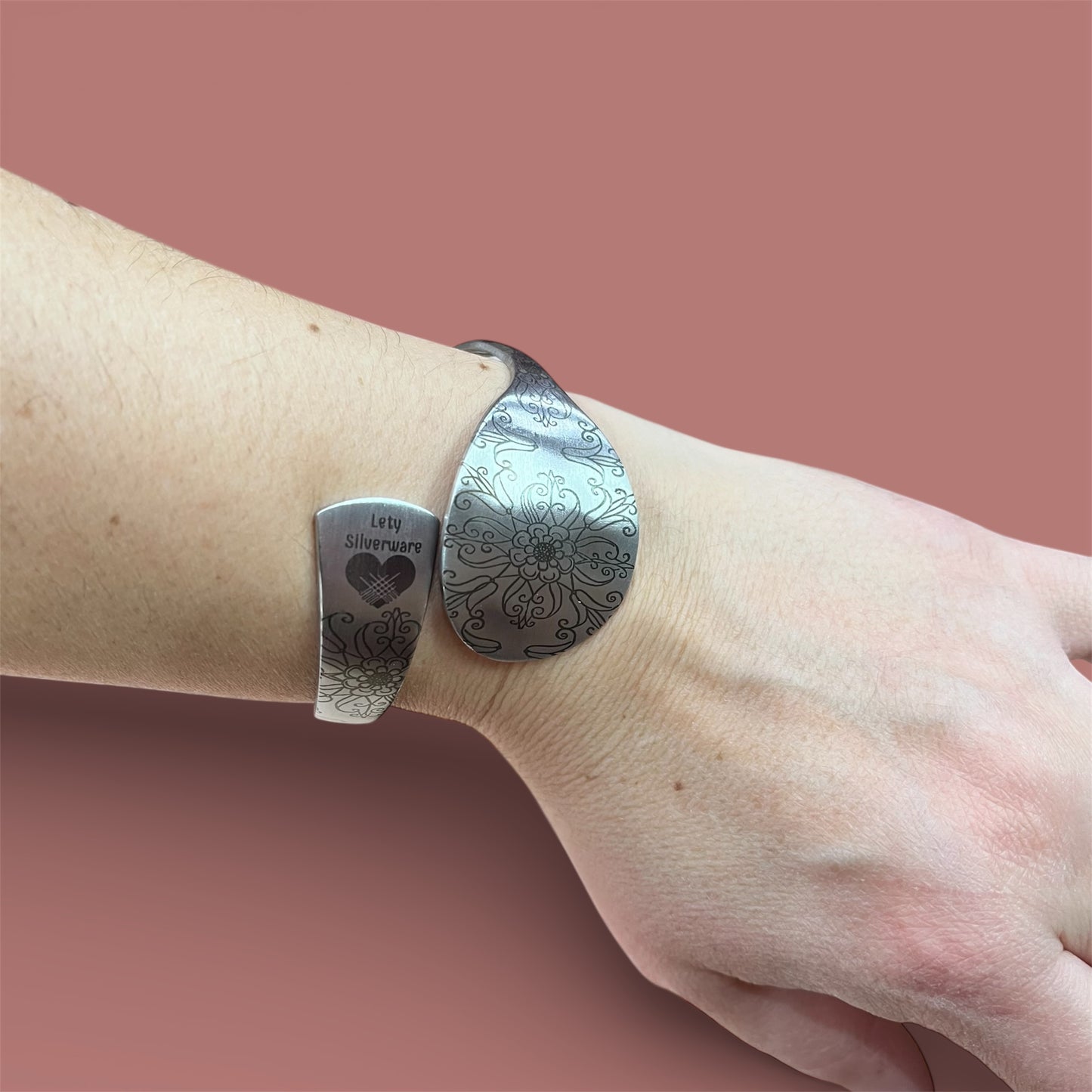 Bracciale Floreale Acciaio