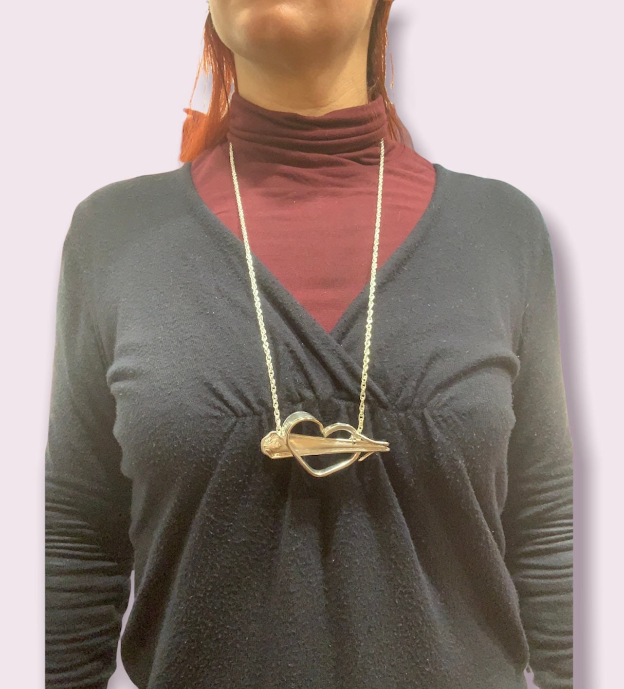 Collana Cuore Cupido posate silverplate