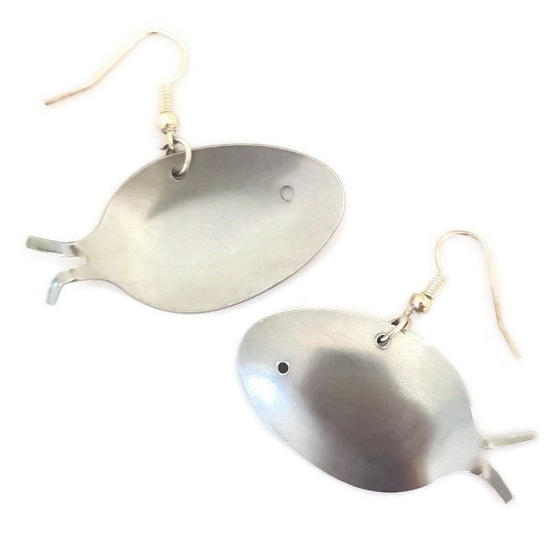 Orecchini Cucchiaio Pesce gioielli con posate