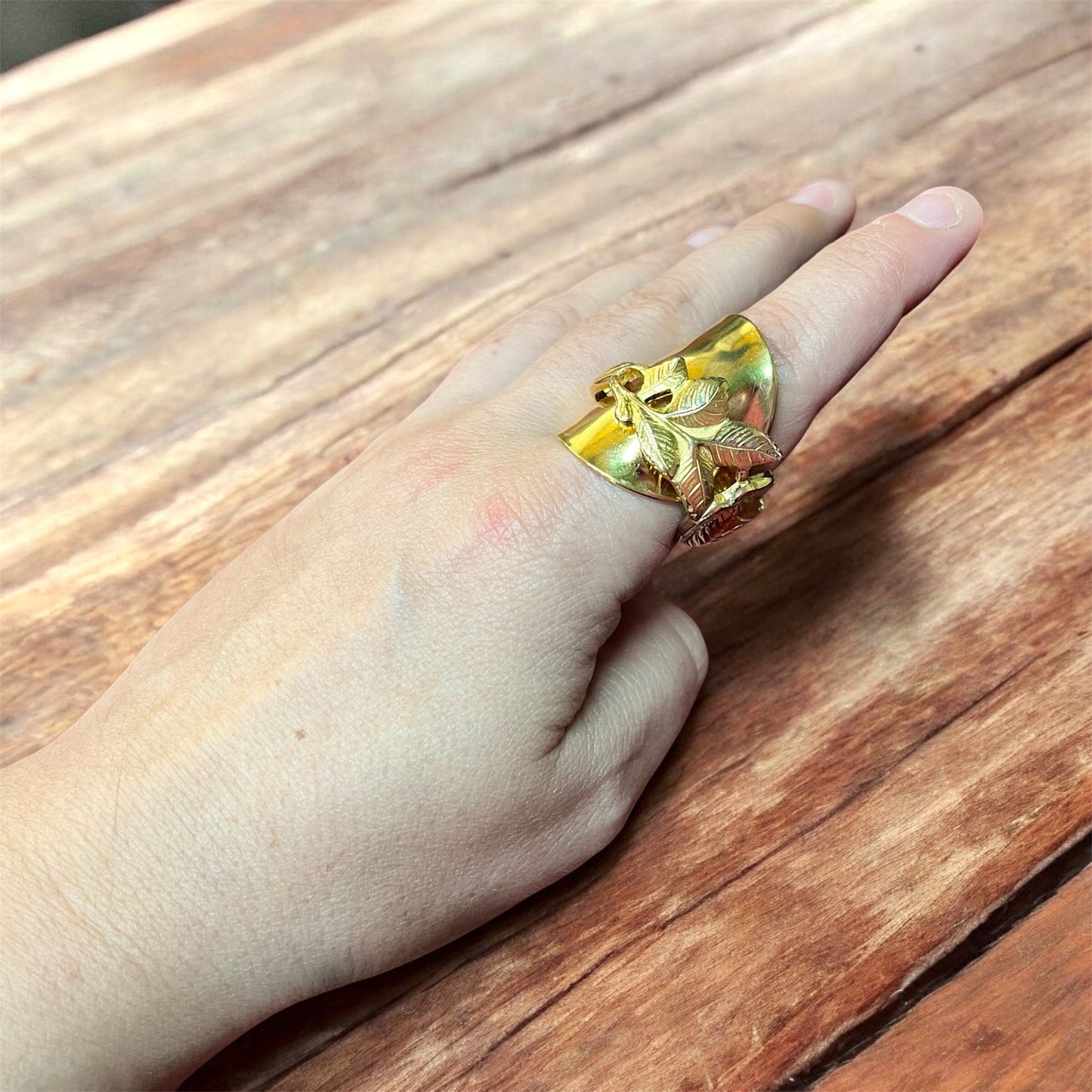 Anello Cucchiaio Placcato Oro 24 Carati