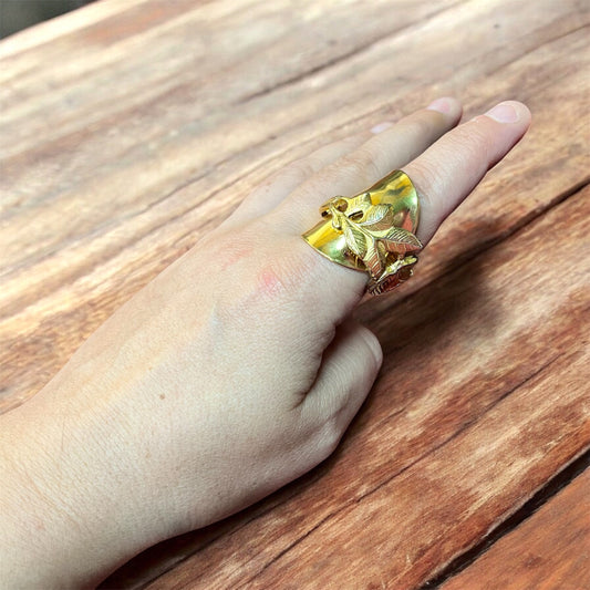 Anello Cucchiaio Placcato Oro 24 Carati