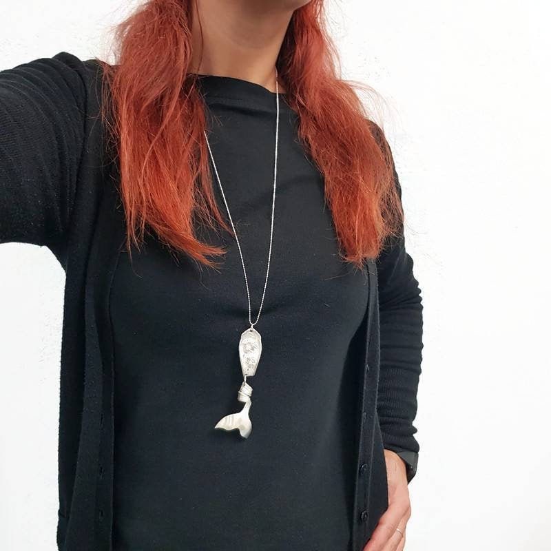 Collana Cucchiaio Pesce Sirena argento posata