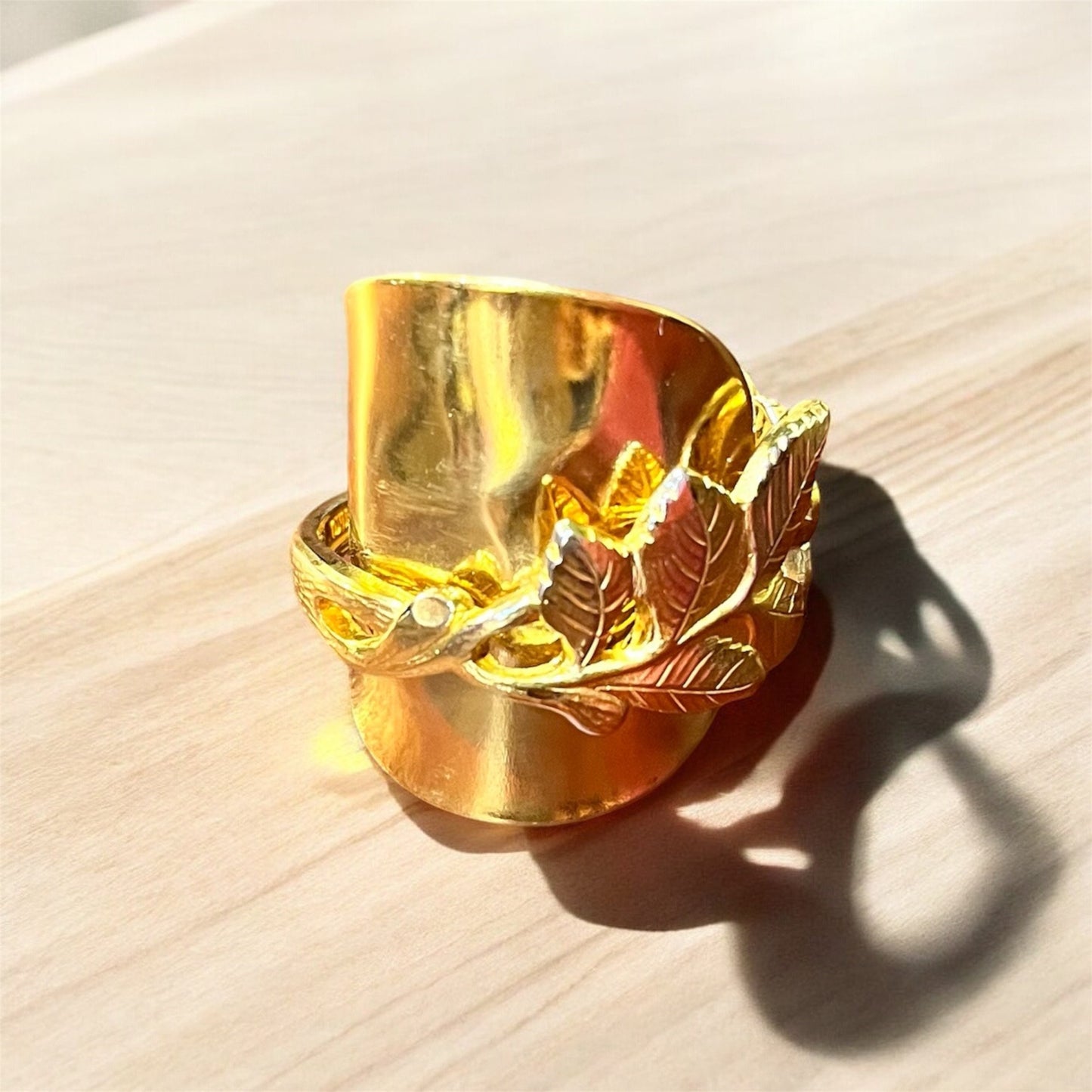 Anello Cucchiaio Placcato Oro 24 Carati