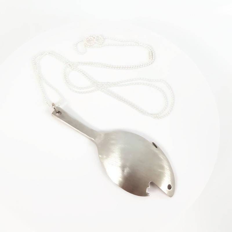 Collana Portachiavi cucchiaio squalo apribottiglie gioielli posate