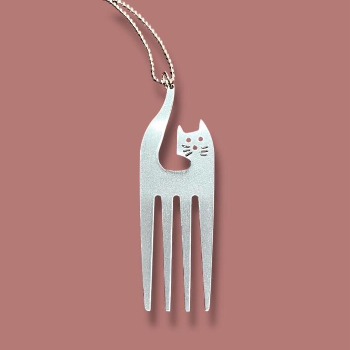 Collana Gatto Acciaio