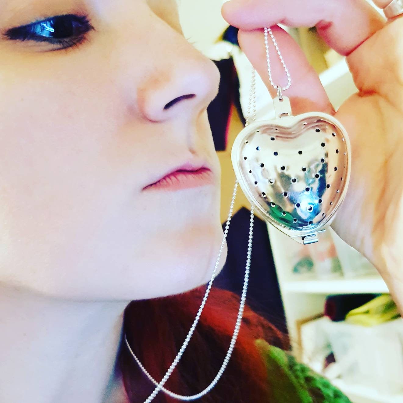 Collana Cuore profumatore gioielli posate