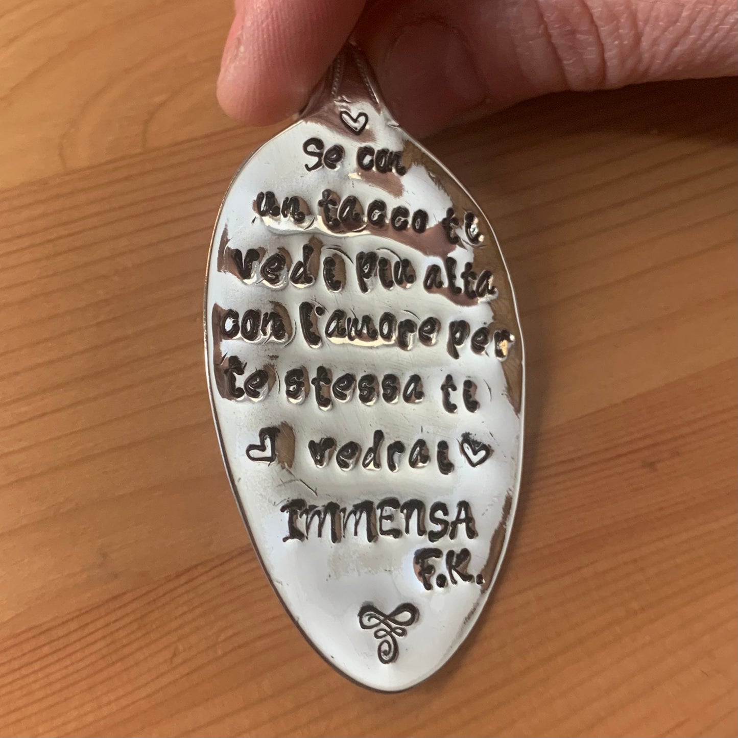 Collana su cucchiaio con scritta Sheffield Inglese
