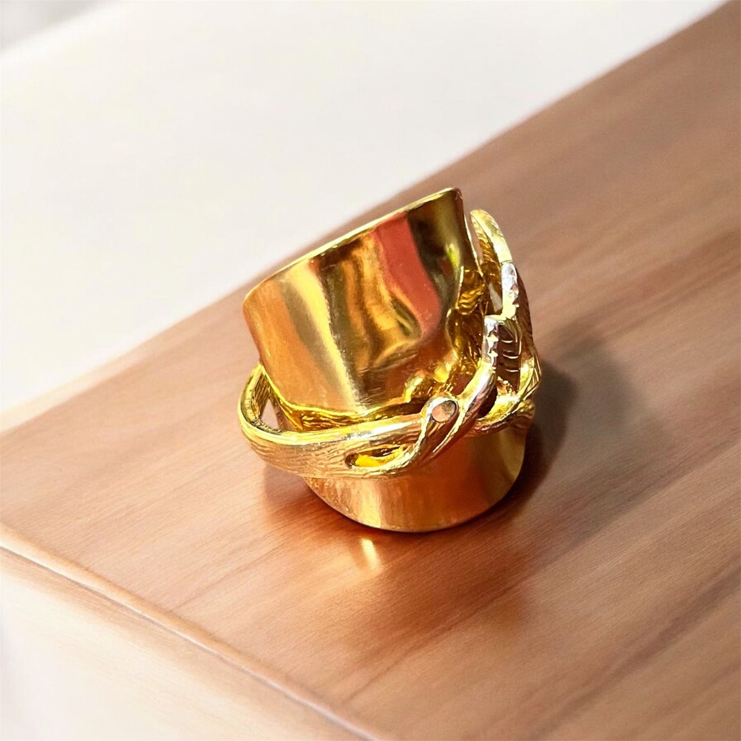 Anello Cucchiaio Placcato Oro 24 Carati