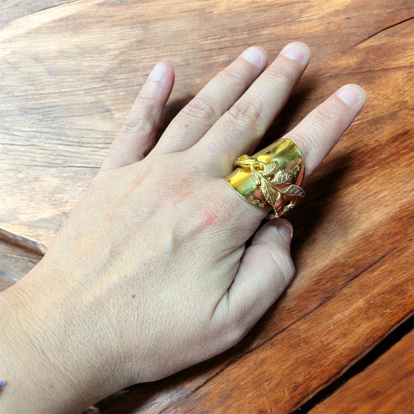 Anello Cucchiaio Placcato Oro 24 Carati