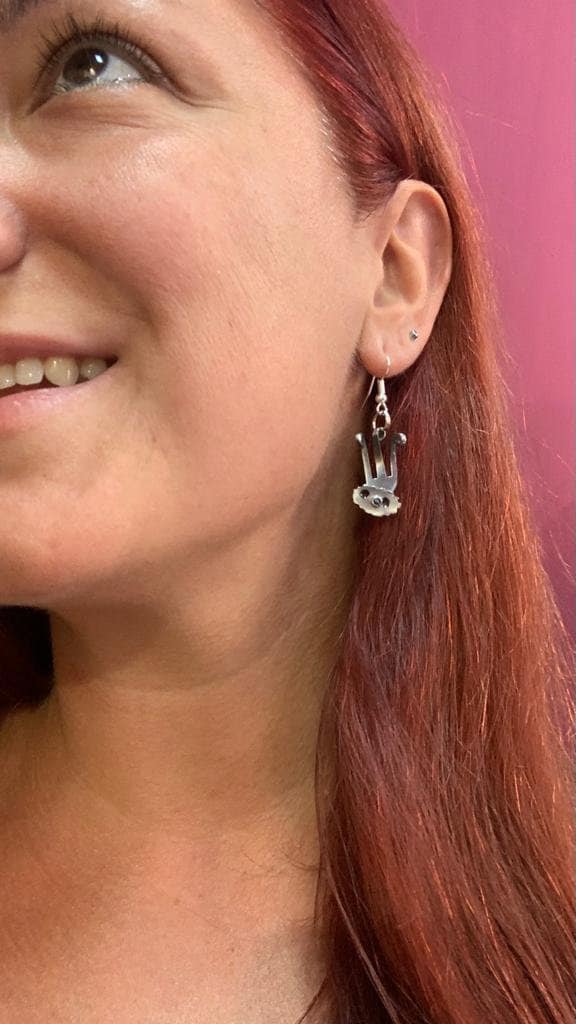 Orecchini Forchetta Bradipo gioielli con posate