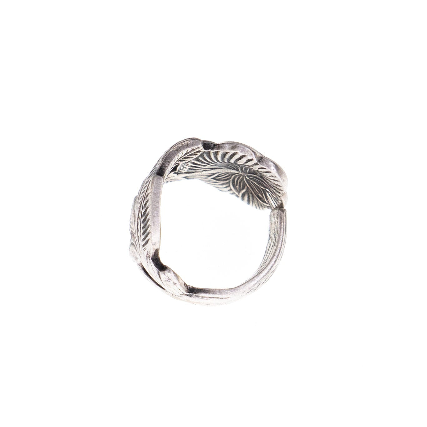 Anello con ROSA a Spirale manico forchetta argento