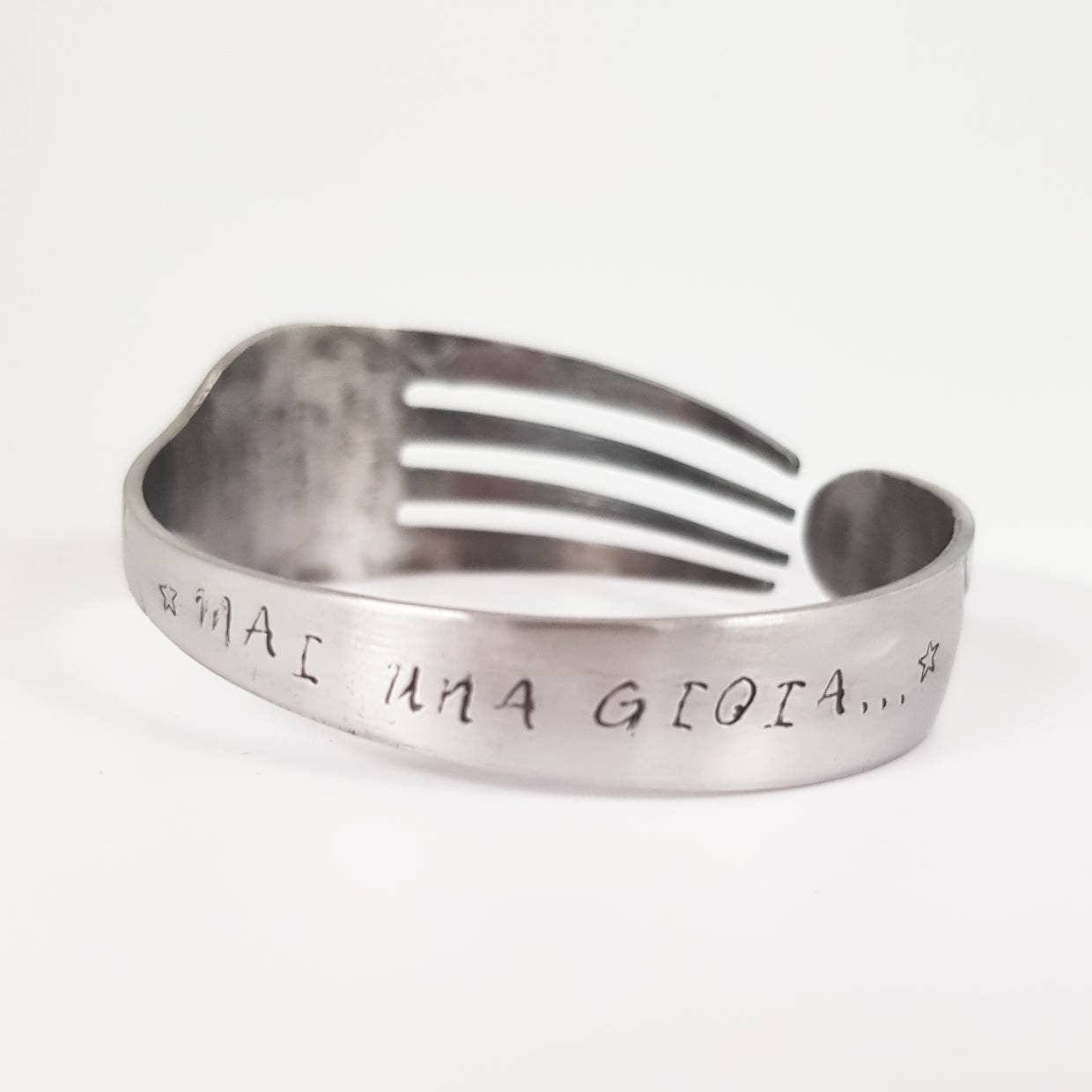 Bracciale forchetta acciaio incisa