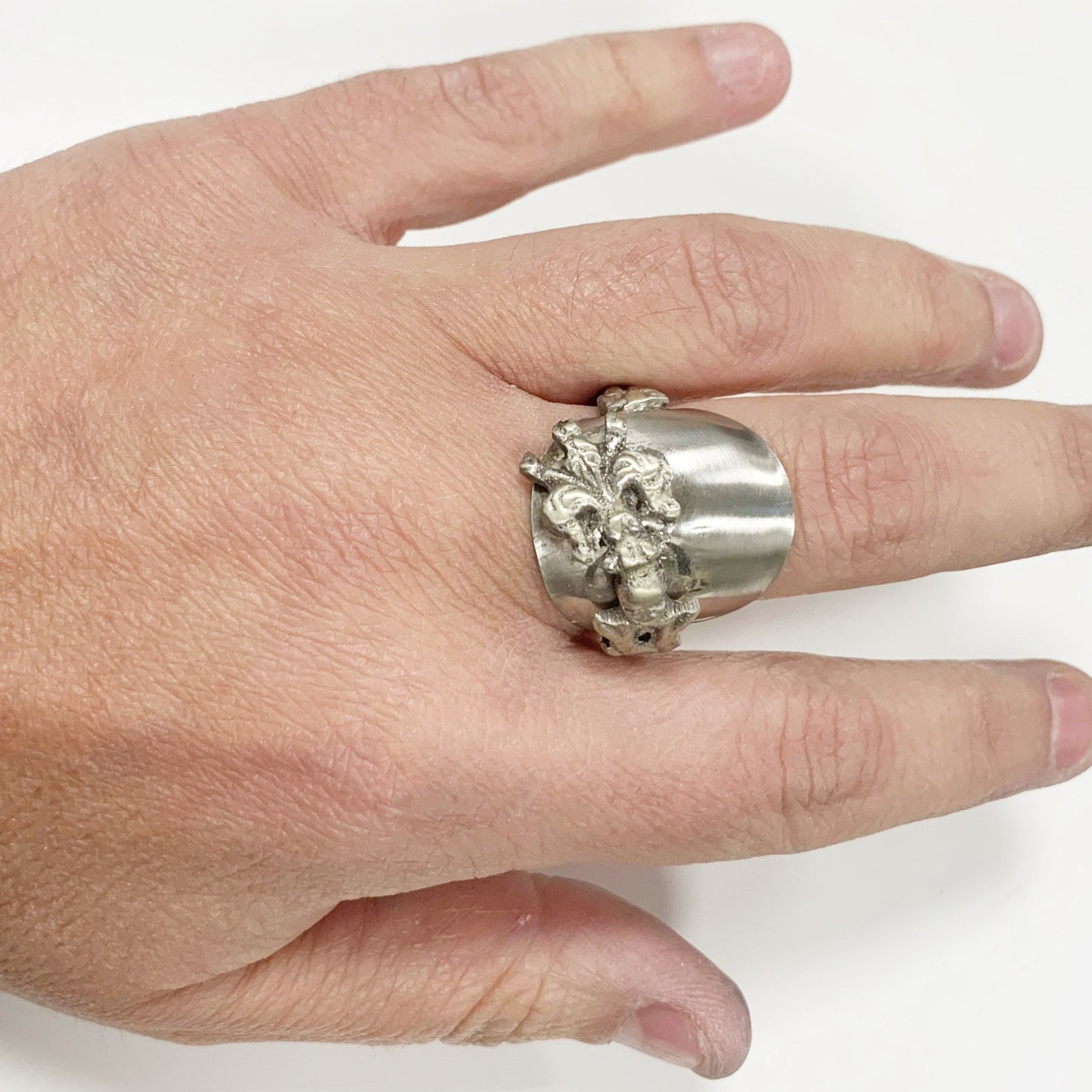 Anello Cucchiaio Giglio da collezione raro gioielli con posate
